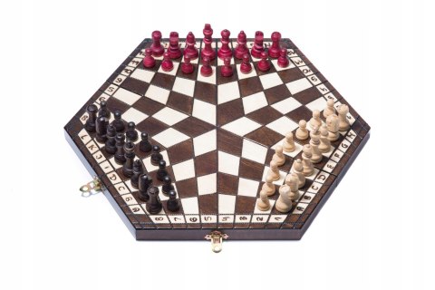 SZACHY DLA TRZECH 35cm brązowe SZACHY DLA TRZECH 35cm brązowe