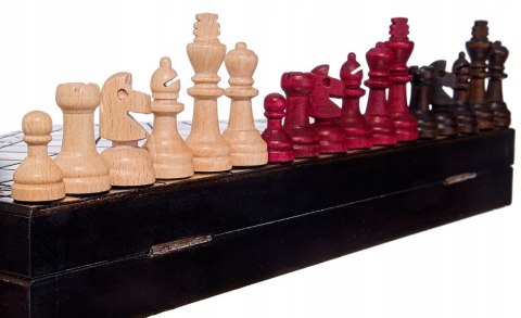 SZACHY DLA TRZECH 35cm brązowe SZACHY DLA TRZECH 35cm brązowe