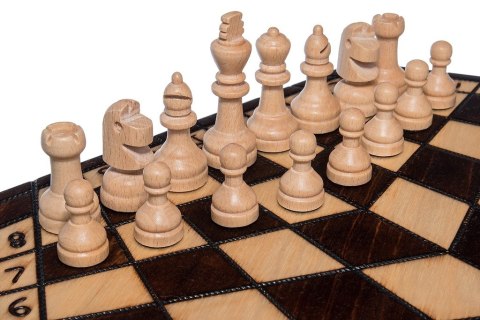 SZACHY DLA TRZECH 35cm brązowe SZACHY DLA TRZECH 35cm brązowe