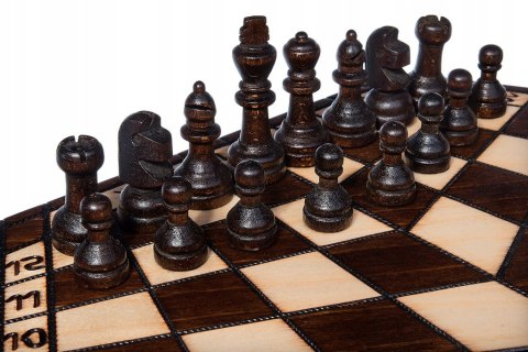 SZACHY DLA TRZECH 35cm brązowe SZACHY DLA TRZECH 35cm brązowe