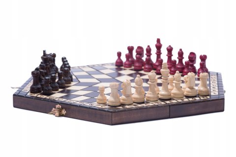 SZACHY DLA TRZECH 35cm brązowe SZACHY DLA TRZECH 35cm brązowe