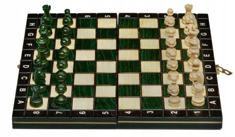 Szachy MAGNETYCZNE DREWNIANE ZIELONE 27 cm Szachy MAGNETYCZNE DREWNIANE ZIELONE 27 cm