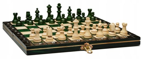 Szachy MAGNETYCZNE DREWNIANE ZIELONE 27 cm Szachy MAGNETYCZNE DREWNIANE ZIELONE 27 cm