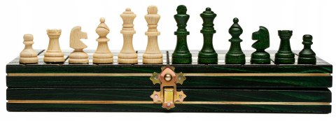 Szachy MAGNETYCZNE DREWNIANE ZIELONE 27 cm Szachy MAGNETYCZNE DREWNIANE ZIELONE 27 cm