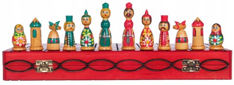 Szachy Babuszki czerwone 40 cm Szachy Babuszki czerwone 40 cm