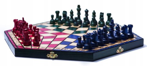 SZACHY DLA TRZECH 35cm kolorowe SZACHY DLA TRZECH 35cm kolorowe