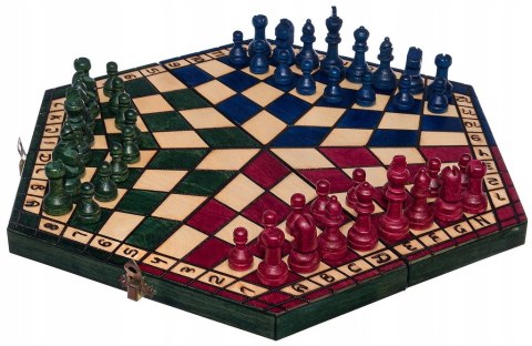 SZACHY DLA TRZECH 35cm kolorowe SZACHY DLA TRZECH 35cm kolorowe