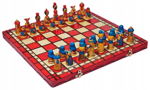 SZACHY BABUSZKI MATRIOSZKI CZERWONE 40 cm wkładka zielona SZACHY BABUSZKI MATRIOSZKI CZERWONE 40 cm wkładka zielona