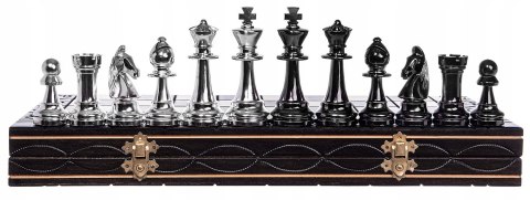 SZACHY DREWNIANE SENATOR SREBRNO-CZARNE DUŻE 42 cm z figurami Staunton nr 6 SZACHY DREWNIANE SENATOR SREBRNO-CZARNE DUŻE 42 cm z figurami Staunton nr 6