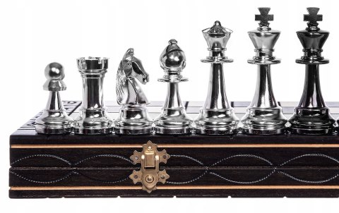 SZACHY DREWNIANE SENATOR SREBRNO-CZARNE DUŻE 42 cm z figurami Staunton nr 6 SZACHY DREWNIANE SENATOR SREBRNO-CZARNE DUŻE 42 cm z figurami Staunton nr 6