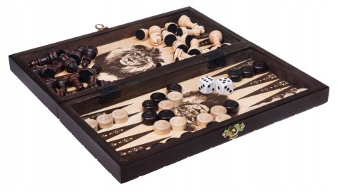 SZACHY WARCABY DREWNIANE BACKGAMMON TRYKTRAK 27 cm SZACHY WARCABY DREWNIANE BACKGAMMON TRYKTRAK 27 cm