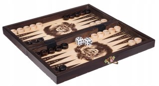 SZACHY WARCABY DREWNIANE BACKGAMMON TRYKTRAK 27 cm