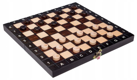 SZACHY WARCABY DREWNIANE BACKGAMMON TRYKTRAK 27 cm SZACHY WARCABY DREWNIANE BACKGAMMON TRYKTRAK 27 cm