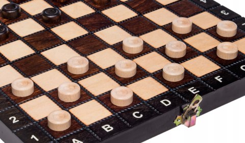 SZACHY WARCABY DREWNIANE BACKGAMMON TRYKTRAK 27 cm SZACHY WARCABY DREWNIANE BACKGAMMON TRYKTRAK 27 cm
