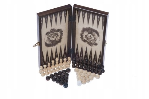 SZACHY WARCABY DREWNIANE BACKGAMMON TRYKTRAK 27 cm SZACHY WARCABY DREWNIANE BACKGAMMON TRYKTRAK 27 cm