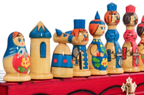 Szachy Babuszki czerwone 35 cm Szachy Babuszki czerwone 35 cm