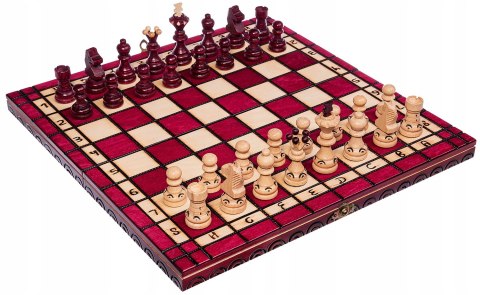 Szachy drewniane PERŁA MAŁA CZERWONA 35 cm szachownica ozdobne figury szach Szachy drewniane PERŁA MAŁA CZERWONA 35 cm szachownica ozdobne figury szach